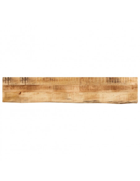 Piano Tavolo 180x40x3,8 cm Bordi Vivi Legno di Mango Grezzo