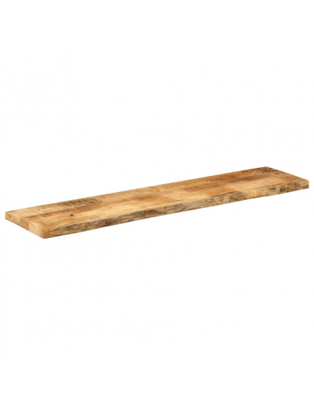 Piano Tavolo 180x40x3,8 cm Bordi Vivi Legno di Mango Grezzo