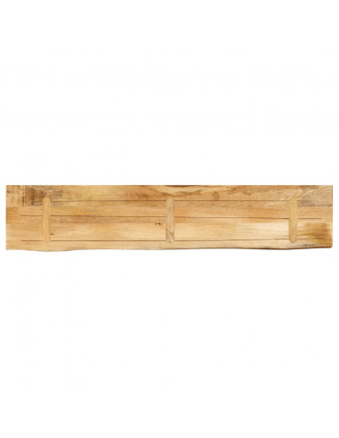 Piano Tavolo 180x40x3,8 cm Bordi Vivi Legno di Mango Grezzo