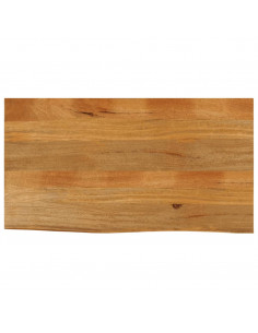 Piano Tavolo Bordi Vivi 100x60x2,5cm in Legno Massello di Mango