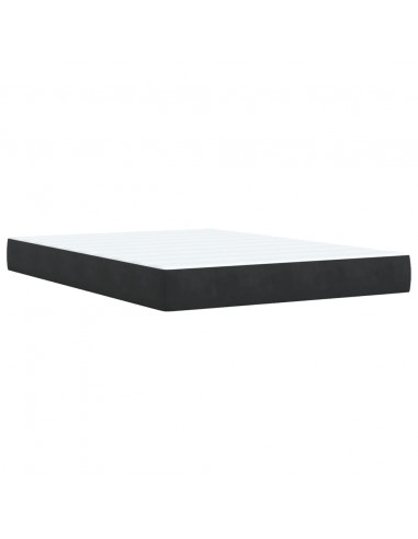 Giroletto a Molle con Materasso Nero 140x190 cm in Velluto