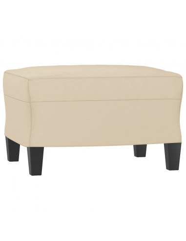 Set Divani 4 pz con Cuscini Crema in Tessuto Microfibra