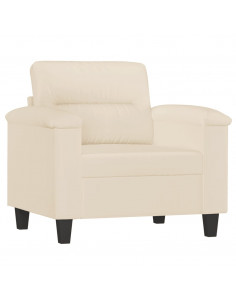 Set Divani 4 pz con Cuscini Beige in Tessuto Microfibra 2