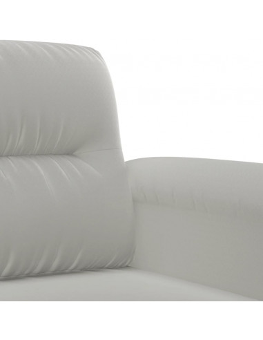 Set Divani 3 pz con Cuscini Grigio Chiaro in Tessuto Microfibra