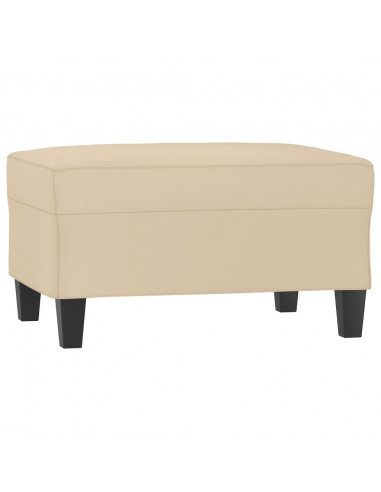 Set Divani 3 pz con Cuscini Crema in Tessuto Microfibra