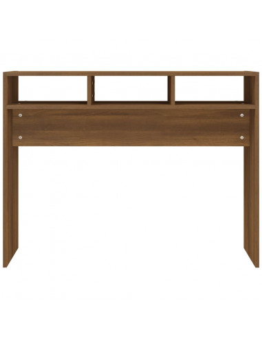 Tavolino Consolle Rovere Marrone 105x30x80 cm Legno Multistrato