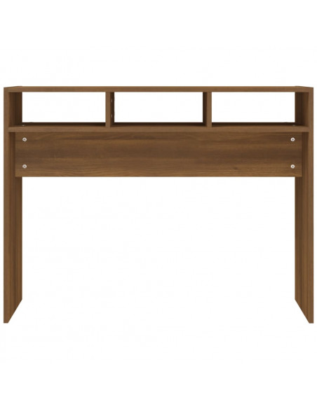 Tavolino Consolle Rovere Marrone 105x30x80 cm Legno Multistrato