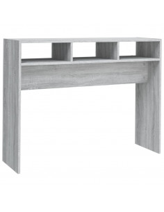 Tavolino Consolle Grigio Sonoma 105x30x80 cm Legno Multistrato