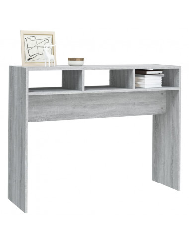 Tavolino Consolle Grigio Sonoma 105x30x80 cm Legno Multistrato