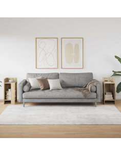 Tavolini Laterali 2pz con Ripiano Rovere Sonoma 25,5x27x60 cm 2