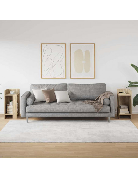 Tavolini Laterali 2pz con Ripiano Rovere Sonoma 25,5x27x60 cm