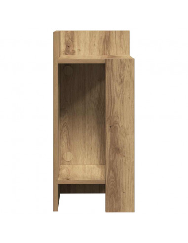 Tavolini Laterali 2pz con Ripiano Rovere Artigianale