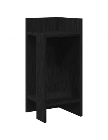 Tavolini Laterali 2pz con Ripiano Nero 25,5x27x60 cm