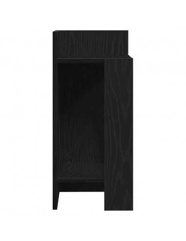 Tavolini Laterali 2pz con Ripiano Nero 25,5x27x60 cm