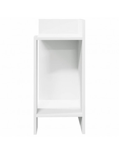 Tavolini Laterali 2pz con Ripiano Bianco 25,5x27x60 cm