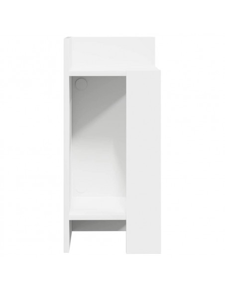 Tavolini Laterali 2pz con Ripiano Bianco 25,5x27x60 cm