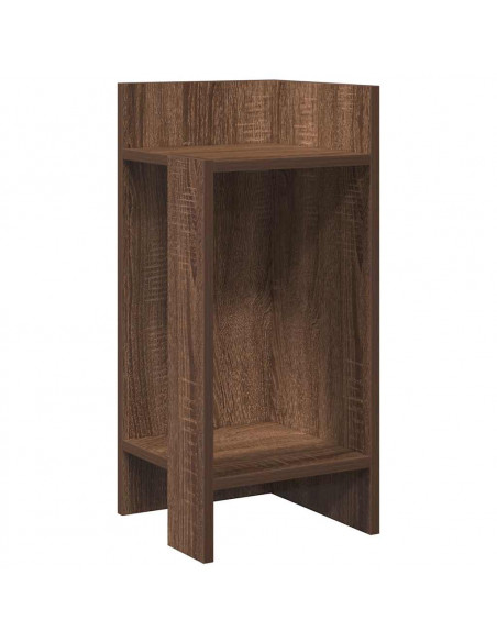 Tavolini Laterali 2 pz con Ripiano Rovere Marrone 25,5x27x60 cm