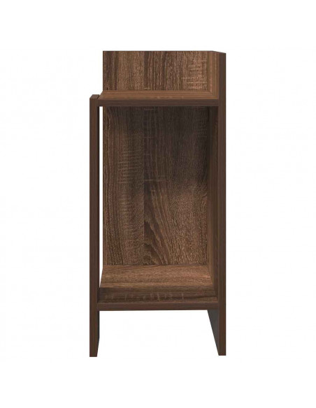 Tavolini Laterali 2 pz con Ripiano Rovere Marrone 25,5x27x60 cm