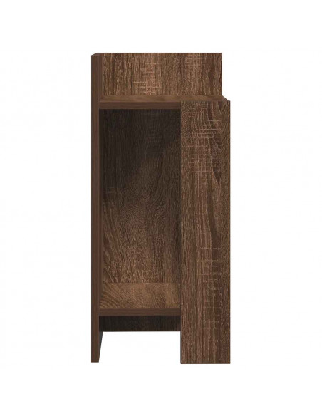 Tavolini Laterali 2 pz con Ripiano Rovere Marrone 25,5x27x60 cm