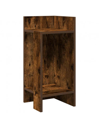 Tavolini Laterali 2 pz con Ripiano Rovere Fumo 25,5x27x60 cm