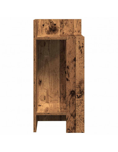 Tavolini Laterali 2 pz con Ripiano Legno Antico 25,5x27x60 cm