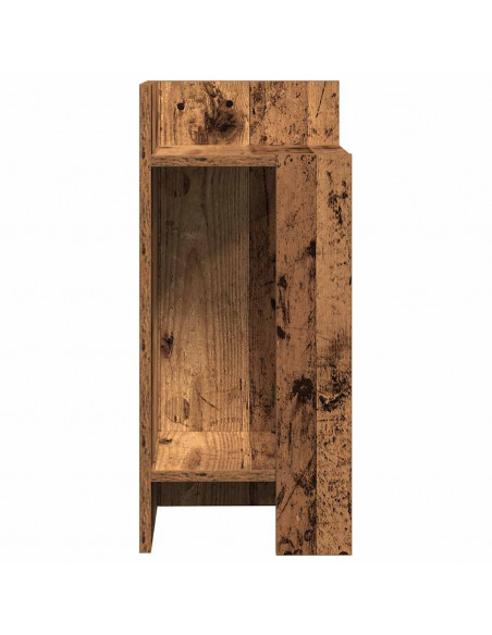 Tavolini Laterali 2 pz con Ripiano Legno Antico 25,5x27x60 cm