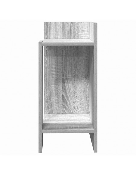 Tavolini Laterali 2 pz con Ripiano Grigio Sonoma 25,5x27x60 cm