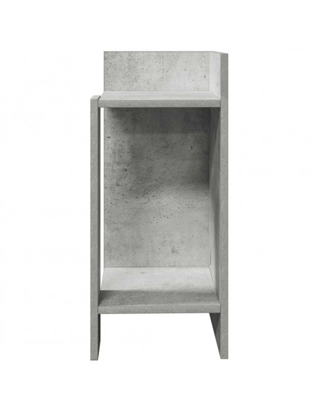 Tavolini Laterali 2 pz con Ripiano Grigio Cemento 25,5x27x60 cm
