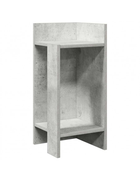 Tavolini Laterali 2 pz con Ripiano Grigio Cemento 25,5x27x60 cm
