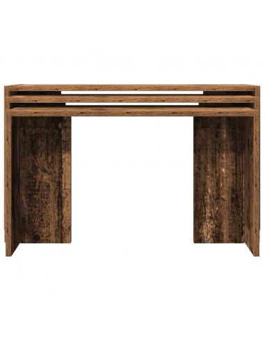 Tavolini Impilabili 3 pz Legno Antico in Legno Multistrato