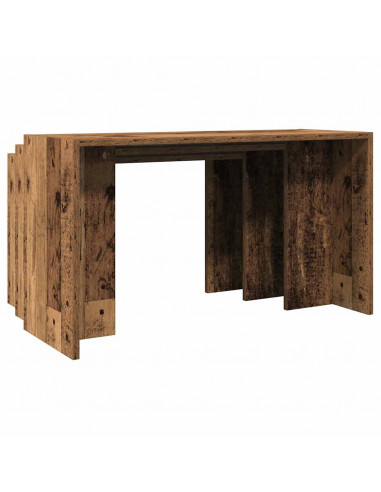 Tavolini Impilabili 3 pz Legno Antico in Legno Multistrato