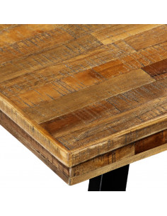 Tavolo da Pranzo in Teak Recuperato e Acciaio 180x90x76 cm