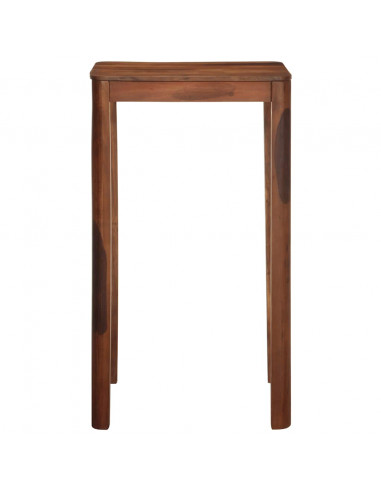 Tavolo da Bar 60x60x107 cm in Legno Massello di Acacia