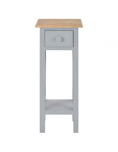 Tavolino Laterale Grigio 27x27x65,5 cm in Legno