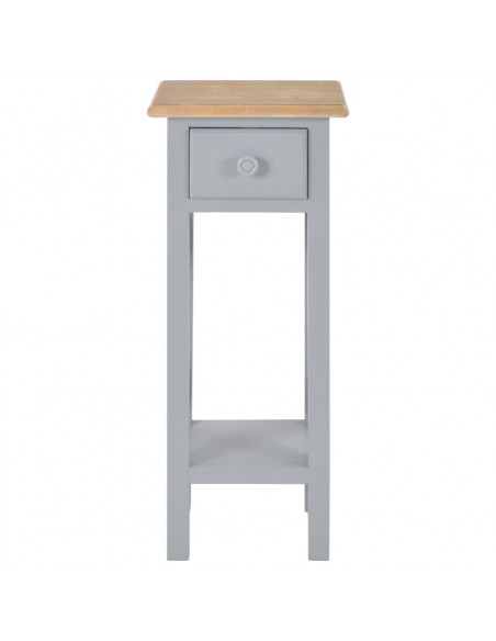 Tavolino Laterale Grigio 27x27x65,5 cm in Legno