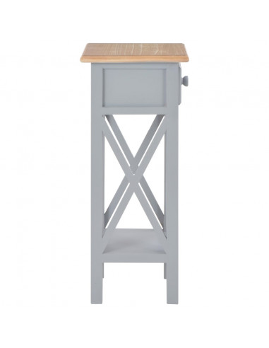 Tavolino Laterale Grigio 27x27x65,5 cm in Legno
