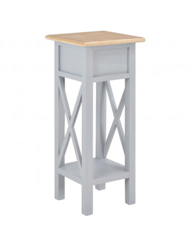 Tavolino Laterale Grigio 27x27x65,5 cm in Legno