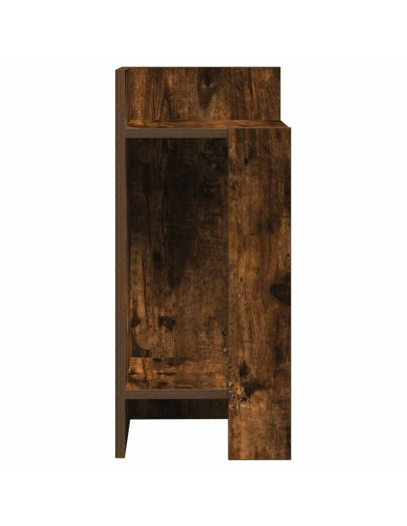 Tavolino Laterale con Ripiano Rovere Fumo 25,5x27x60 cm