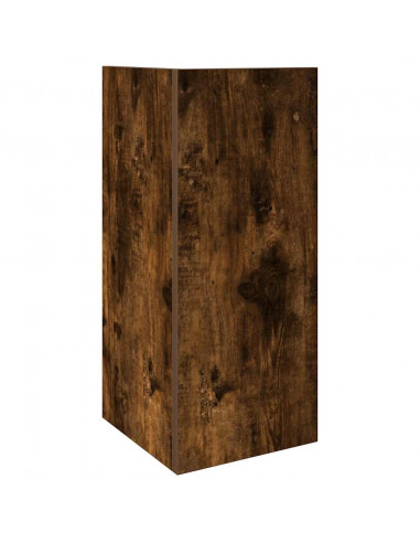 Tavolino Laterale con Ripiano Rovere Fumo 25,5x27x60 cm