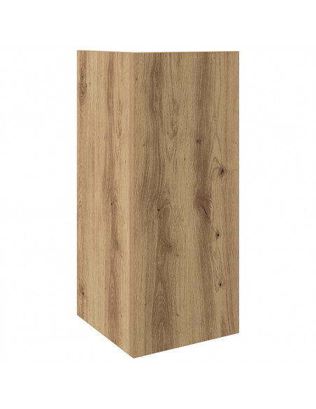 Tavolino Laterale con Ripiano Rovere Artigianale 25,5x27x60 cm