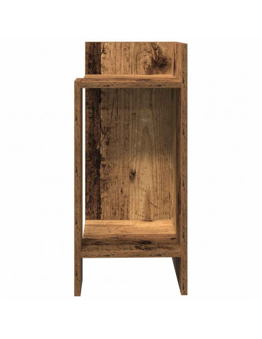 Tavolino Laterale con Ripiano Legno Antico 25,5x27x60 cm