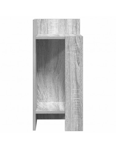 Tavolino Laterale con Ripiano Grigio Sonoma 25,5x27x60 cm