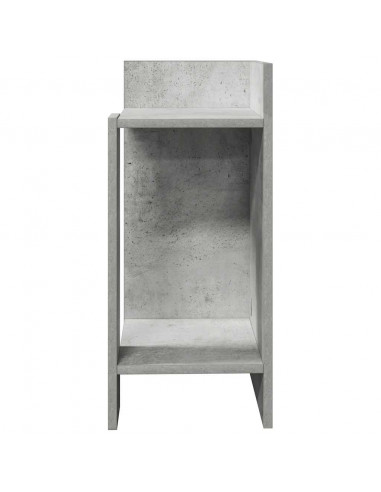 Tavolino Laterale con Ripiano Grigio Cemento 25,5x27x60 cm
