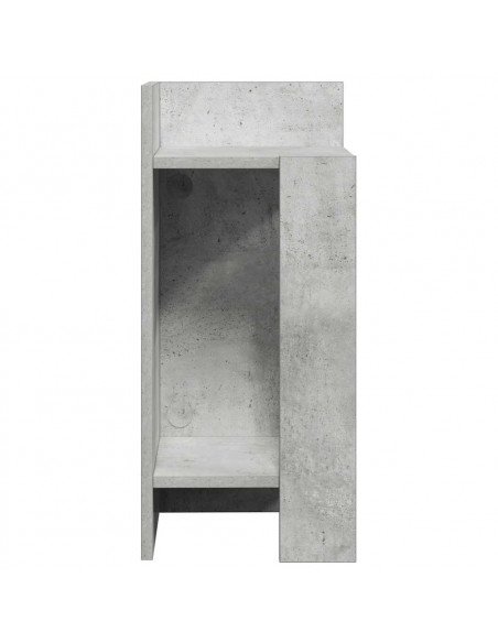 Tavolino Laterale con Ripiano Grigio Cemento 25,5x27x60 cm