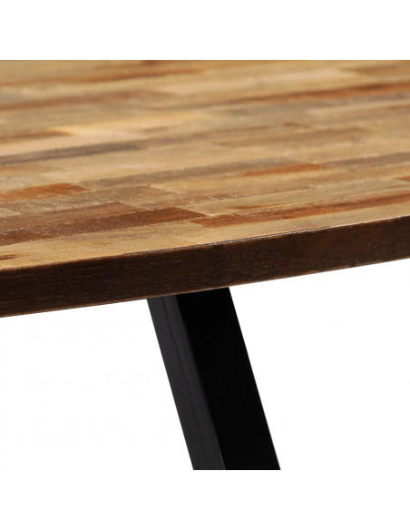 Tavolino in Legno di Teak di Recupero Ovale 120x60x30 cm