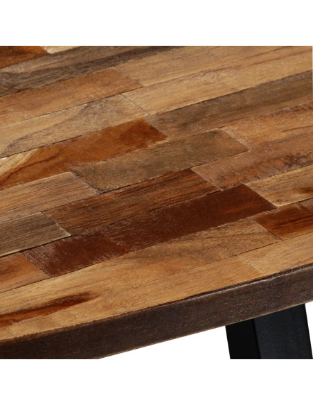 Tavolino in Legno di Teak di Recupero Ovale 120x60x30 cm