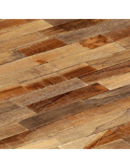 Tavolino in Legno di Teak di Recupero Ovale 120x60x30 cm