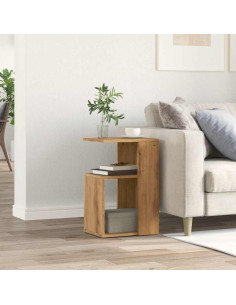 Tavolino da Salotto Rovere Artigianale 36x30x56cm in Truciolato 2