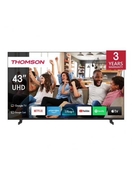 TV THOMSON LED 43" 43UG4S14 SMART GOOGLE TV DVB-T2/S2 UHD CI+ 3XHDMI 2XUSB  -TELECOMANDO RETRO ILLUMINATO VESA
