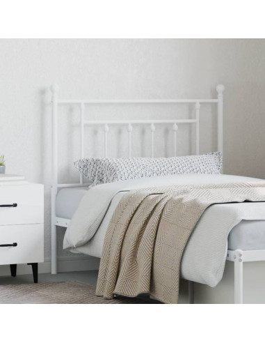 Testiera in Metallo Bianco 90 cm